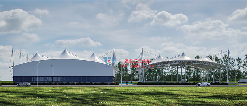 “邊角料”變“金角銀邊”|溫州惠民路西側(cè)綠地球場鋼膜結(jié)構(gòu)工程最新施工進度