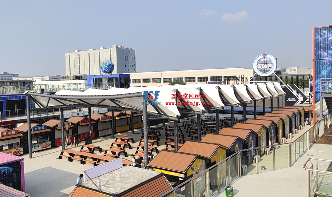 有骨骼、有皮膚的PTFE膜結(jié)構(gòu)建筑