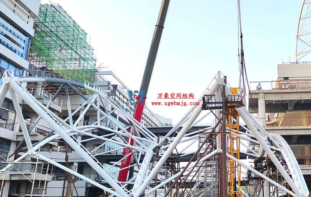 工程進(jìn)度全速推進(jìn)，PTFE膜材張拉在即！