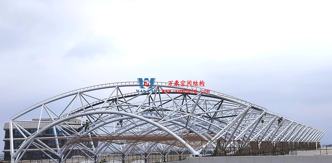 工程進(jìn)度全速推進(jìn)，PTFE膜材張拉在即！