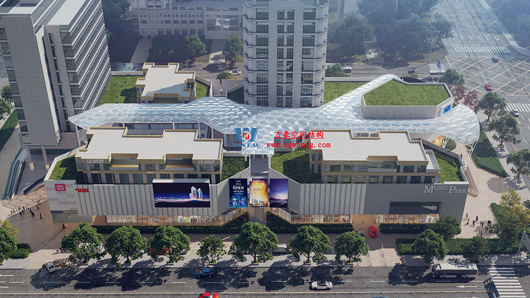 已完工，這個(gè)ETFE氣枕商業(yè)天幕閃亮登場(chǎng)！