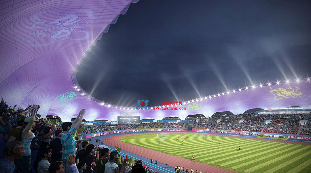 萬豪中標(biāo)-山東蓬萊PEFE膜結(jié)構(gòu)體育場(chǎng) 萬豪中標(biāo)-山東蓬萊PEFE膜結(jié)構(gòu)體育場(chǎng)