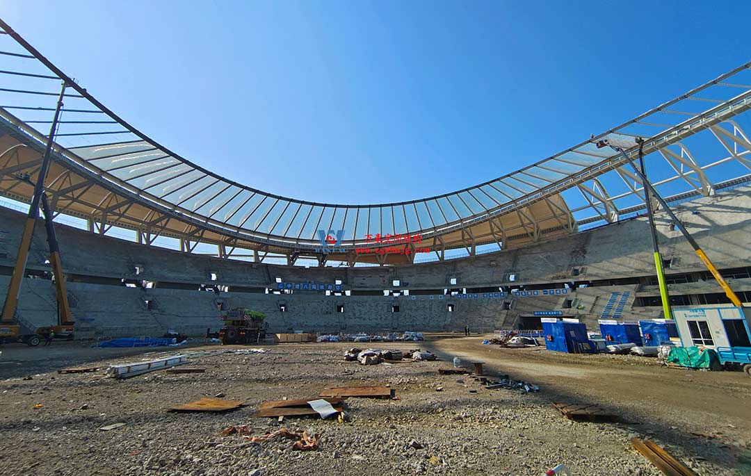 太湖之畔，華燈初上|無錫奧體中心施工加速